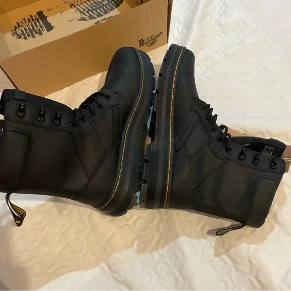 Dr. Martens Iowa WP Black Boots Men’s 10 Women’s 11 25247001 Extra Tough Poly