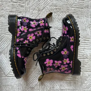 Dr Martens Junior 1460 Pansy Patent Leather Lace Up Boots