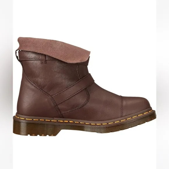 Dr. Martens Kristy Dark Brown Virginia Darken Suede Boots