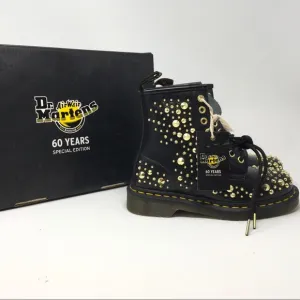 Dr. Martens LIMITED EDITION 1460 Midas Gold Studded Boots, Sz 5