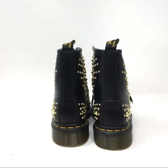 Dr. Martens LIMITED EDITION 1460 Midas Gold Studded Boots, Sz 5
