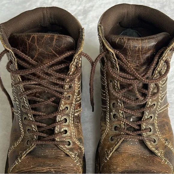 Dr. Martens Men’s Quincy Distressed Broken In Thrashed Leather Ankle Boots 9