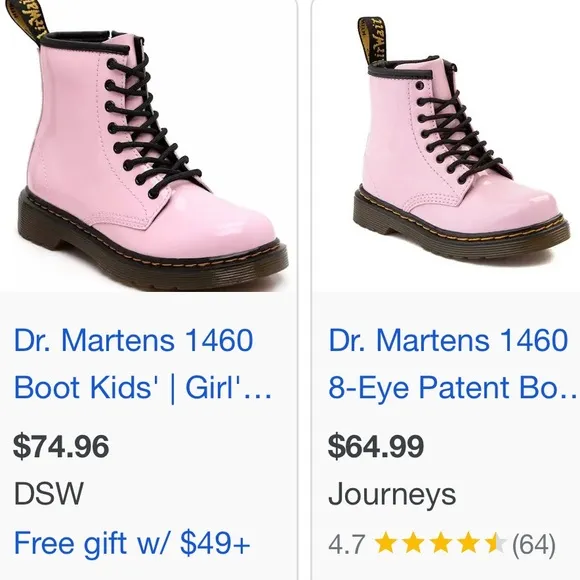 Dr. Martens Pink Boots