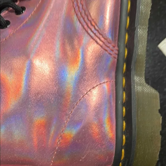 Dr. Martens Pink Iridescent Lace Up Boots