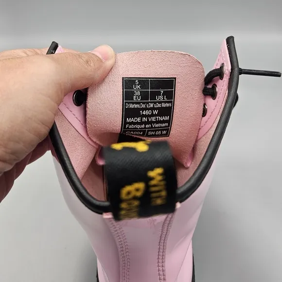 Dr. Martens Pink Lace Up Boots