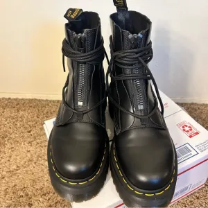 Dr. Martens Quad sole boots with extra long laces and zip up closure