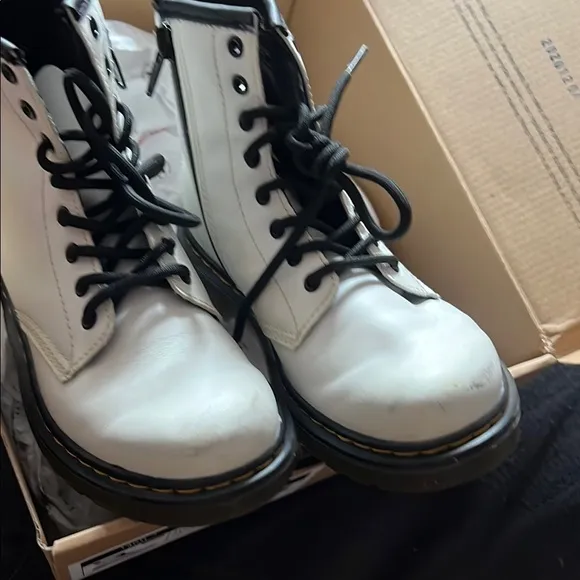 Dr. Martens Tan Leather Boots Durable Design