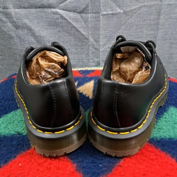 Dr. Martens Womens 8 Black Leather Safety Oxford Shoes 1461 SR ASTM2892-18 EH