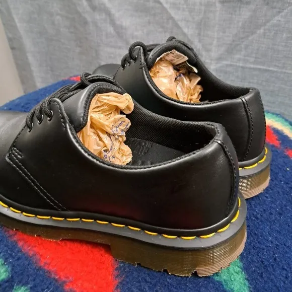 Dr. Martens Womens 8 Black Leather Safety Oxford Shoes 1461 SR ASTM2892-18 EH