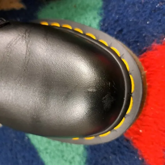 Dr. Martens Womens 8 Black Leather Safety Oxford Shoes 1461 SR ASTM2892-18 EH