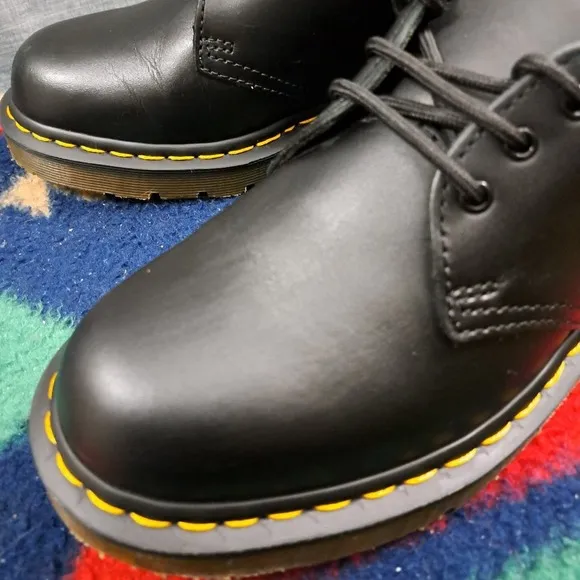 Dr. Martens Womens 8 Black Leather Safety Oxford Shoes 1461 SR ASTM2892-18 EH