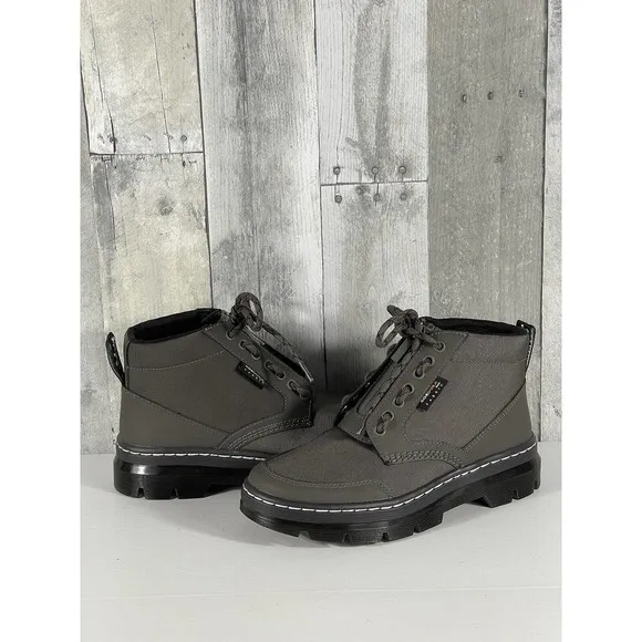 DR. MARTENS WOMEN’S BONNY TECH CASUAL JUNGLE BOOTS GUNMETAL SZ-38 .EU/7 .US