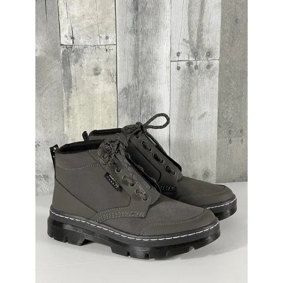 DR. MARTENS WOMEN’S BONNY TECH CASUAL JUNGLE BOOTS GUNMETAL SZ-38 .EU/7 .US