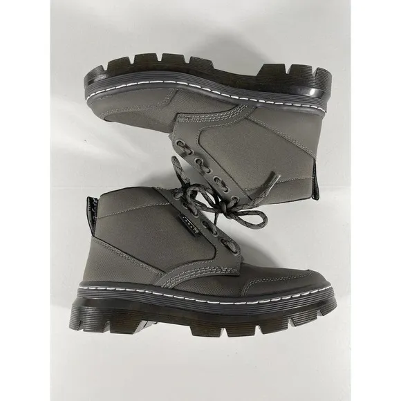 DR. MARTENS WOMEN’S BONNY TECH CASUAL JUNGLE BOOTS GUNMETAL SZ-38 .EU/7 .US