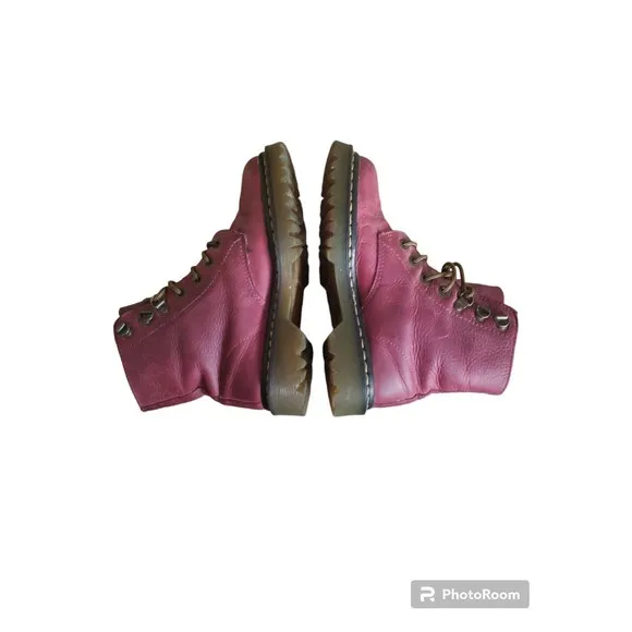 Dr Martens Women's Luana AW004 Cherry Red Leather Combat Boots Size 5