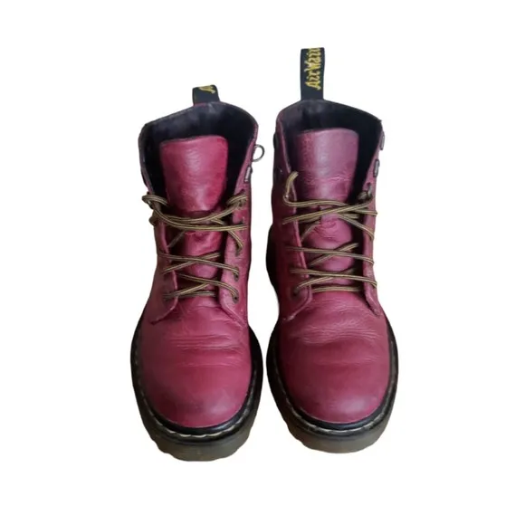 Dr Martens Women's Luana AW004 Cherry Red Leather Combat Boots Size 5
