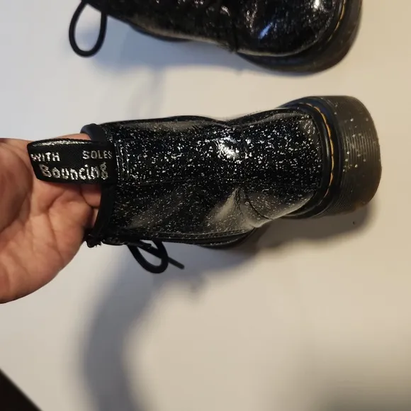 Dr. MARTENS Youth 1460 Glitter Lace Up Boots, Glitter, 2