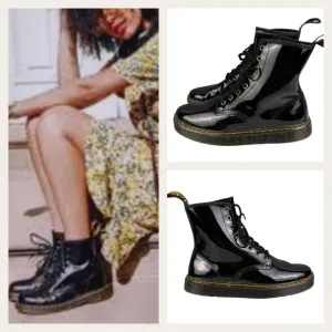 Dr Martens Zavala Combat Boots EUC Size 8L/39    S3251