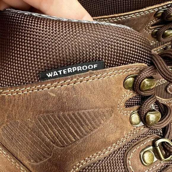 Drew Trek Boots Waterproof Men's Size 9.5 4W Brown Lace Up Leather