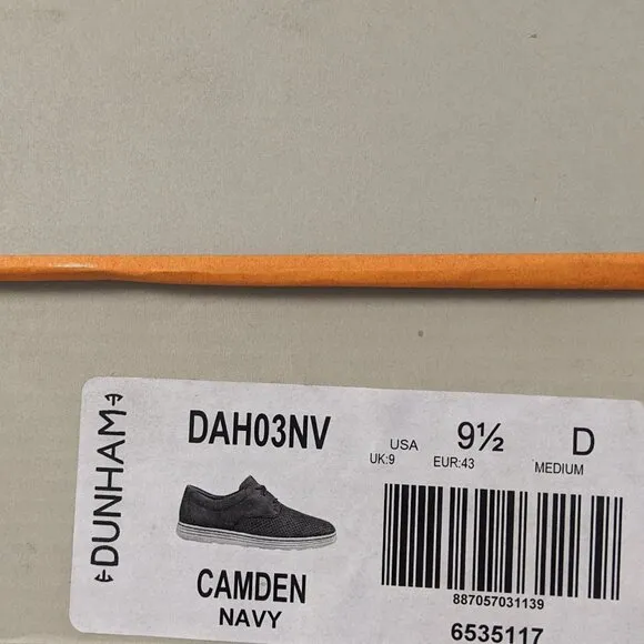 Dunham Camden Casual Sneakers, Navy Leather, Men's 9.5 M