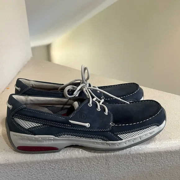 Dunham Captain CI0145 Casual Boat Shoe Lace Up Loafer Navy Leather Mens US11‎