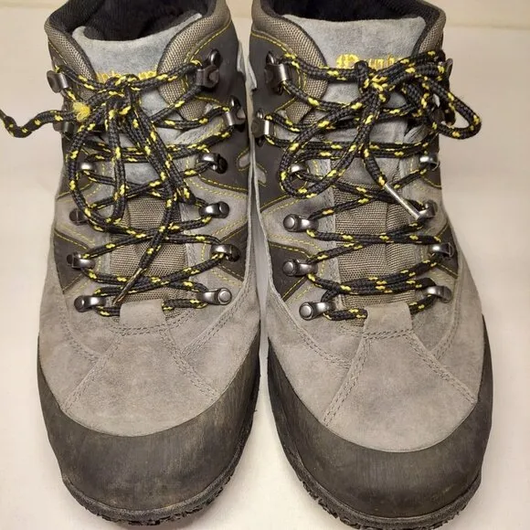 Dunham Mens Size 10 Ludlow Grey suede Work Hiking Boots Slip resistant gorpcore