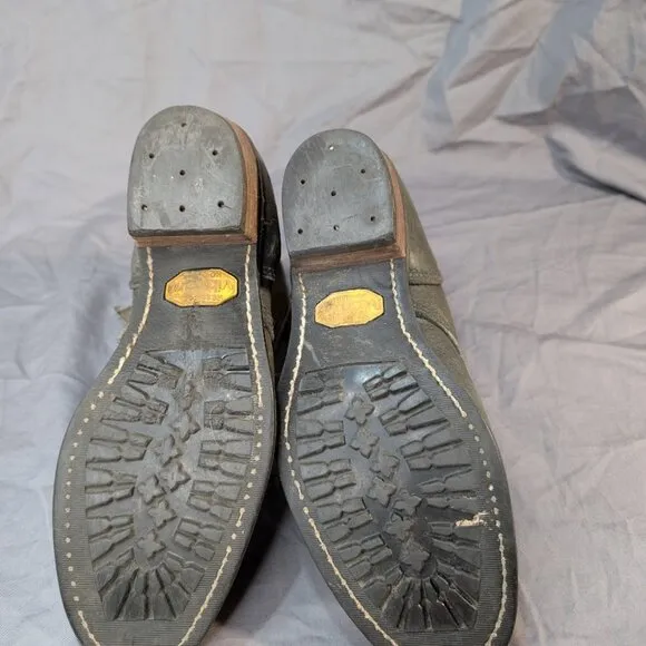 Durango Boots Lace Up Grey Green Leather Men Size 9