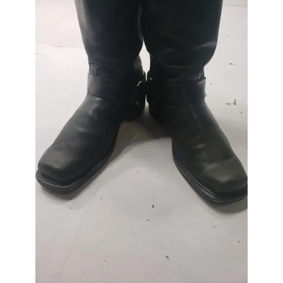 Durango DB510 Men’s 11” Black Slip Leather Harness Square Toe Boots Size 9 1/2D