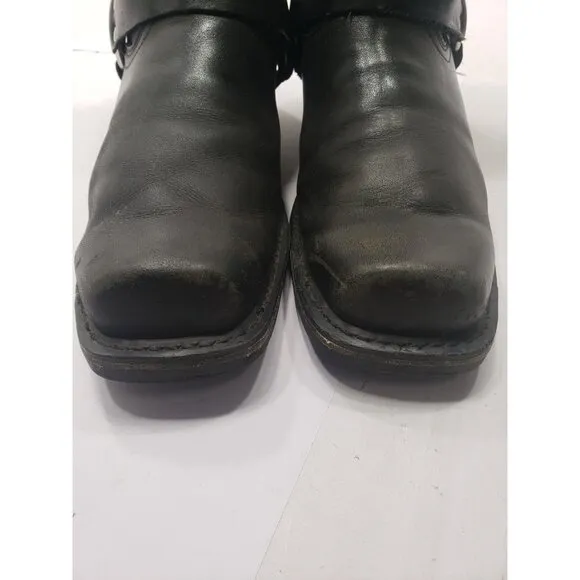 Durango DB510 Men’s 11” Black Slip Leather Harness Square Toe Boots Size 9 1/2D