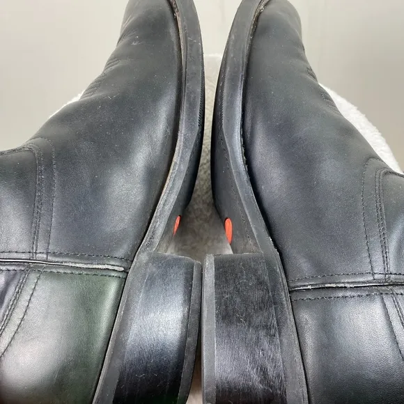 Durango Mens 10 D Cowboy Boots Black Leather Western Rodeo Slip On