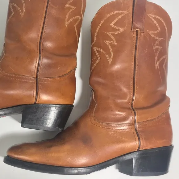 Durango Men's Brown Oiled Peanut Distressed Leather Cowboy Western Boots 10 D