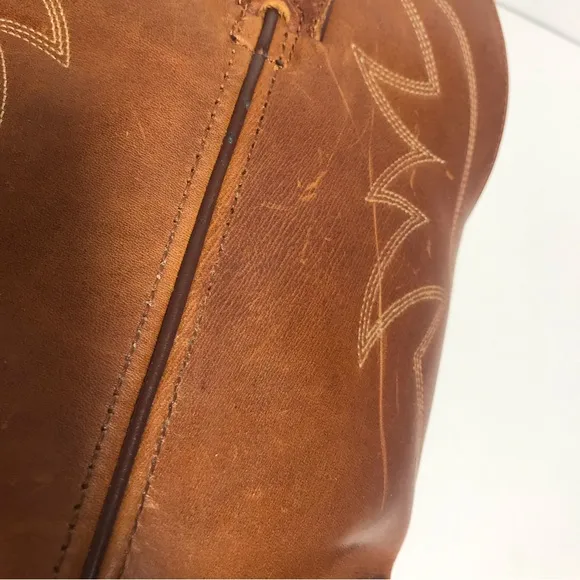 Durango Men's Brown Oiled Peanut Distressed Leather Cowboy Western Boots 10 D
