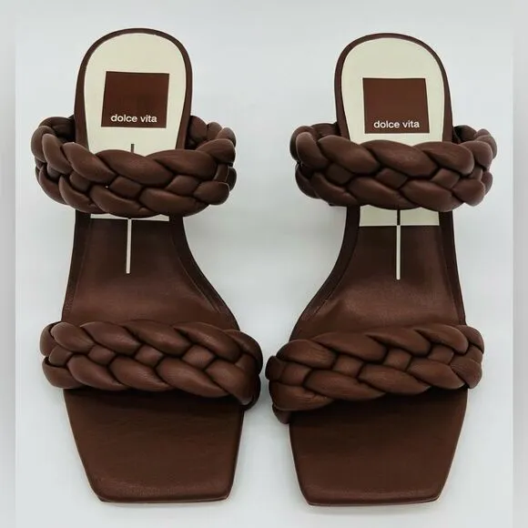 DV Dolce Vita | Paily Sandals | Braided Heels | Espresso | Size 5.5