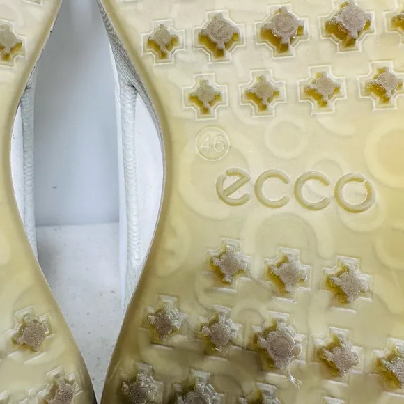 Ecco Biom Hybrid 1 Golf Shoes Mens Size 12 White Yak Leather Spikeless Sneakers