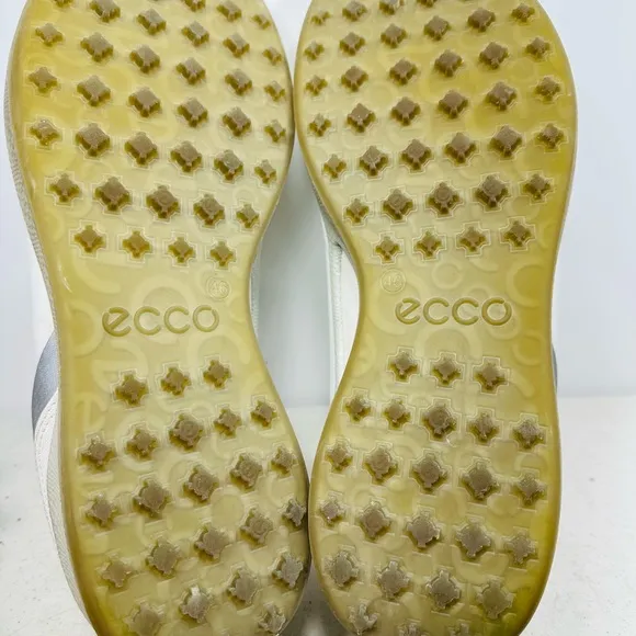 Ecco Biom Hybrid 1 Golf Shoes Mens Size 12 White Yak Leather Spikeless Sneakers