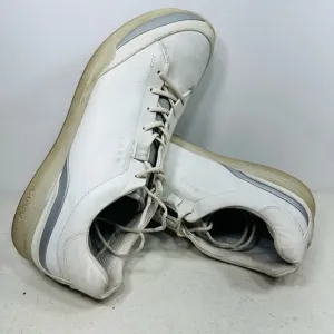 Ecco Biom Hybrid 1 Golf Shoes Mens Size 12 White Yak Leather Spikeless Sneakers