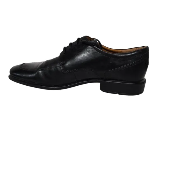 Ecco Black Leather Square Toe Dress Oxford Shoes 9-9.5