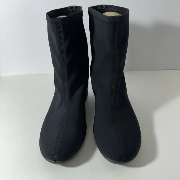 ECCO Boots Womens 39 US 8 Soft Black Wedge Pull On Waterproof Membrane GTX GUC