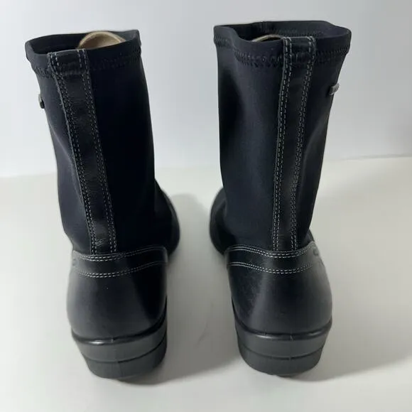 ECCO Boots Womens 39 US 8 Soft Black Wedge Pull On Waterproof Membrane GTX GUC