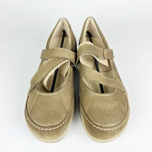Ecco Cayla Womens Mary Jane Comfort Shoes Crisscross Navajo Brown Leather 40