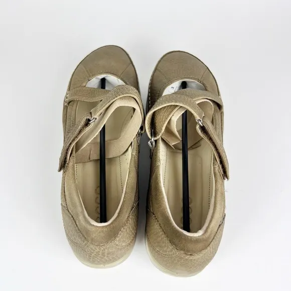 Ecco Cayla Womens Mary Jane Comfort Shoes Crisscross Navajo Brown Leather 40