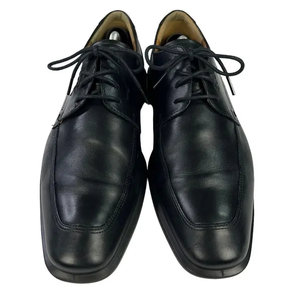 Ecco Leather Oxford Dress Mens Black Shoes‎ Size US11-11.5  EU45