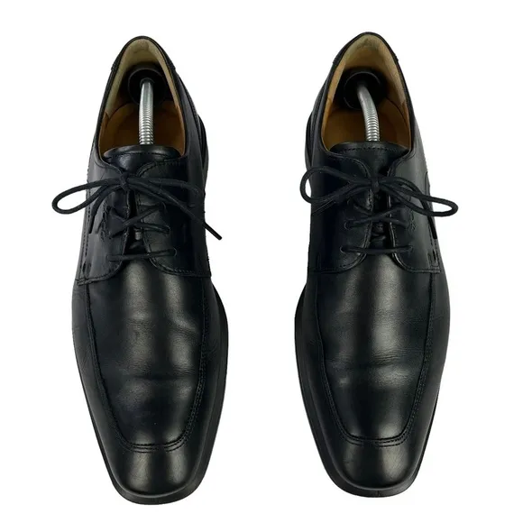 Ecco Leather Oxford Dress Mens Black Shoes‎ Size US11-11.5  EU45