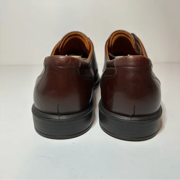 Ecco Men Brown Leather Square Toe LaceUp Oxford Dress Shoes Sz EUR 46 (177 Box21