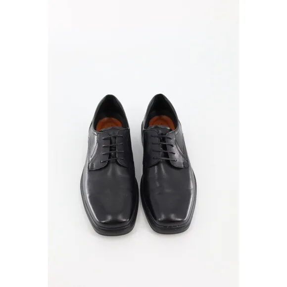 Ecco Mens 44 (US 11) Helsiniki 2 Black Plain Toe Tie Dress Shoes