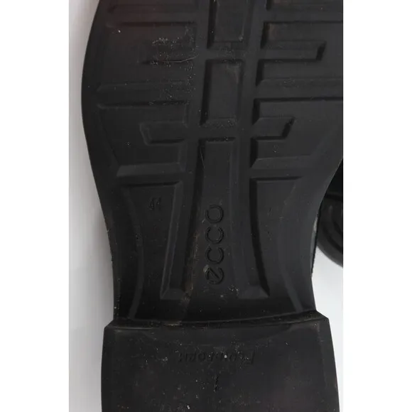 Ecco Mens 44 (US 11) Helsiniki 2 Black Plain Toe Tie Dress Shoes