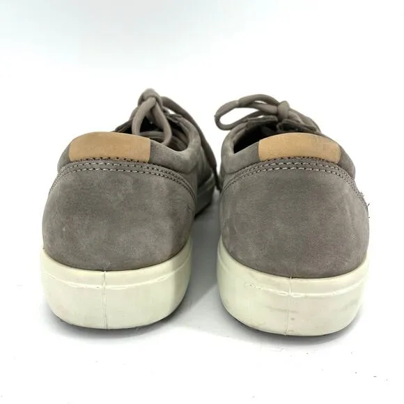 Ecco Men's Gray Suede Casual Sneakers EU47 US13 Soft Comfortable Shoe