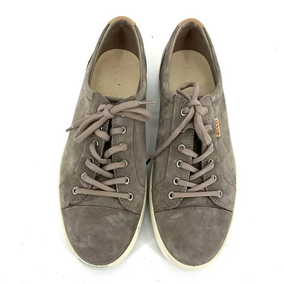Ecco Men's Gray Suede Casual Sneakers EU47 US13 Soft Comfortable Shoe