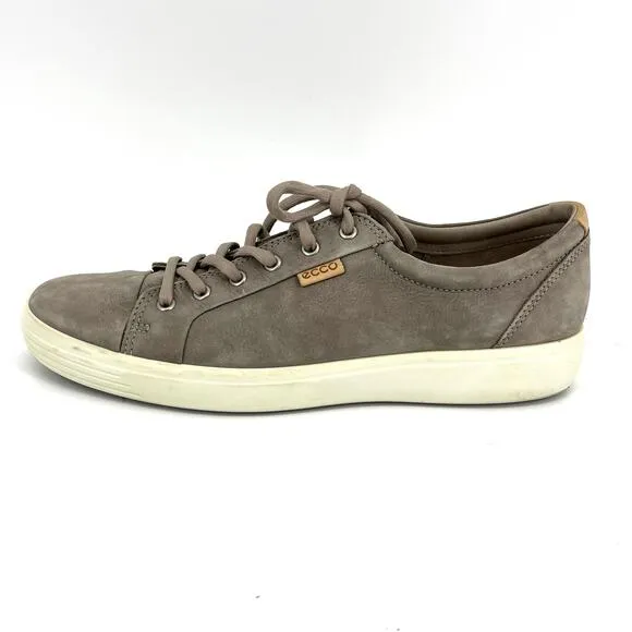 Ecco Men's Gray Suede Casual Sneakers EU47 US13 Soft Comfortable Shoe