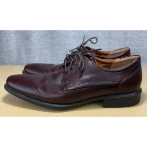Ecco‎ Shock Point Mens Brown Leather Lace Up Oxford Dress Shoes Sz 44 US 10-10.5